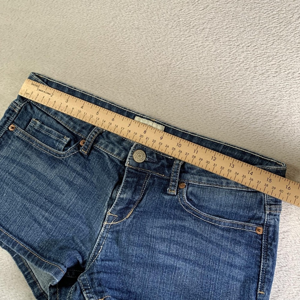Aeropostale Shorts Juniors 9/10 Blue Denim Hot Pants Stretch Embroidered Casual - Picture 5 of 10